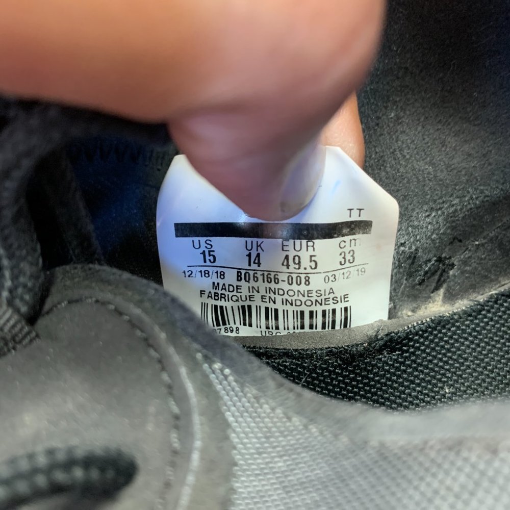 ~Used W/O Box! Men's Nike React Element 55 Triple Black Sneakers Size 15 - Picture 6 of 6